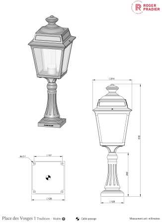 Laternen-Sockelleuchte